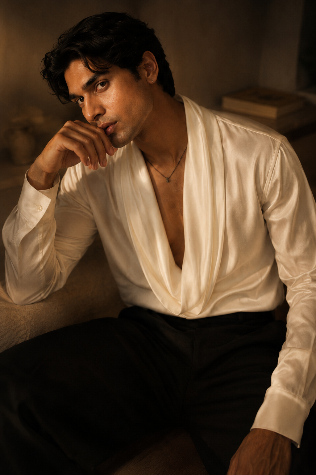 Serein Satin Shirt — view 1